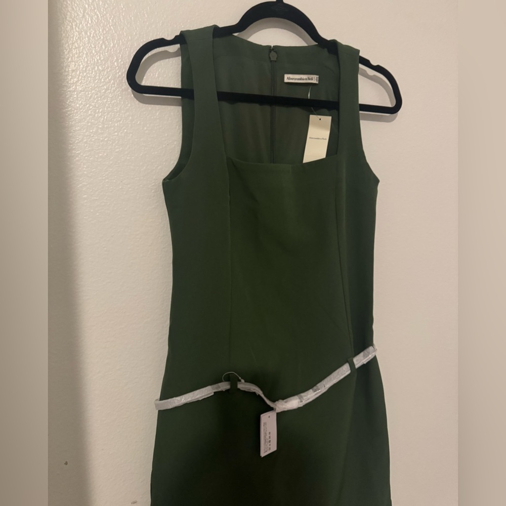 NWT!! Abercrombie & Fitch Green Sleeveless Sheath Dress - Picture 8 of 11